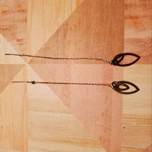 Sterling Silver Earrings Dangling Ovals